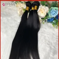 Mechones rectos de cabello humano, extensiones de cabello humano brasileño, extensiones Remy, paquete de 1/3/4 extensiones de cabello crudo, venta al por mayor de cabello largo