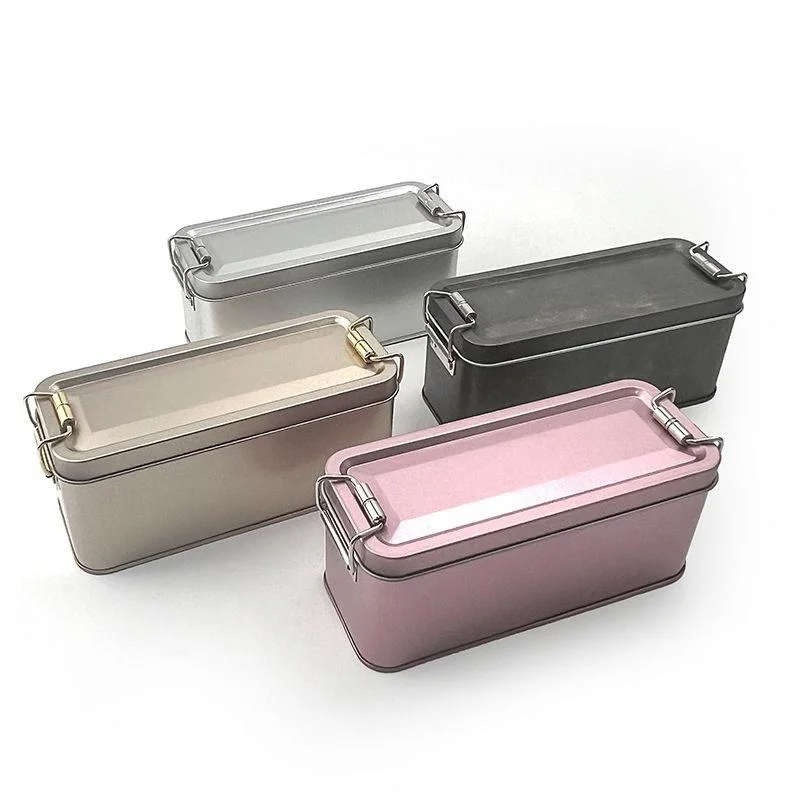 AnswerHeavy Duty Metal Rectangular Tinplate Storage Box With Lid For Cake Tea Packaging Travel Small Accessory Organizer