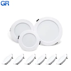 2-8pcs Recessed Ultra-thin LED Downlight DC12V 24V AC110V-240V Ceiling Lamp Warm Cold White Indoor 5W 9W 12W 15W 18W Lighting