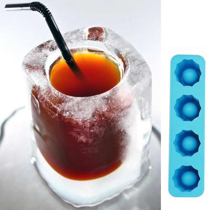 Bar Accessories Kitchen Tools Ice Glass Maker Ice Cube Tray Mold Makes Shot Glasses Ice Tray Summer Drinking Tool Summer Party