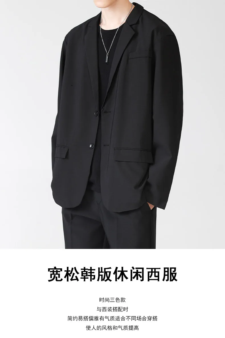 E1040-Men's Suit Four Seasons Casual Business Loose Coat