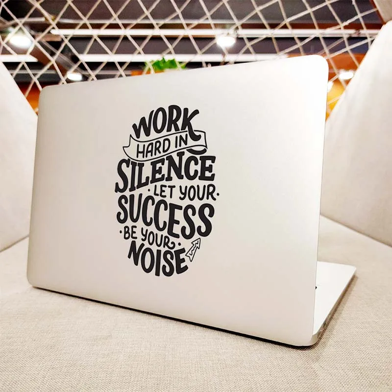 Inspired Work Quote Vinyl Laptop Sticker for Macbook Pro 14 16 Retina 11 12 Touch Bar  Air 13 15 Inch Mac Skin HP Notebook Decal