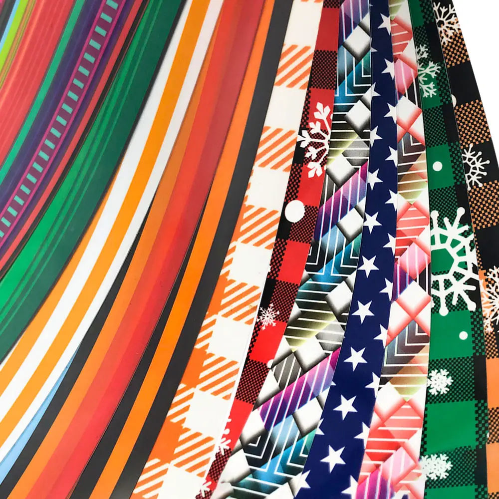Checkers Stripes Snowflakes Stars Printed Patterns Heat Transfer Vinyl Film Iron on Tshirt HTV Design Signs DIY Bag Fabric Decor