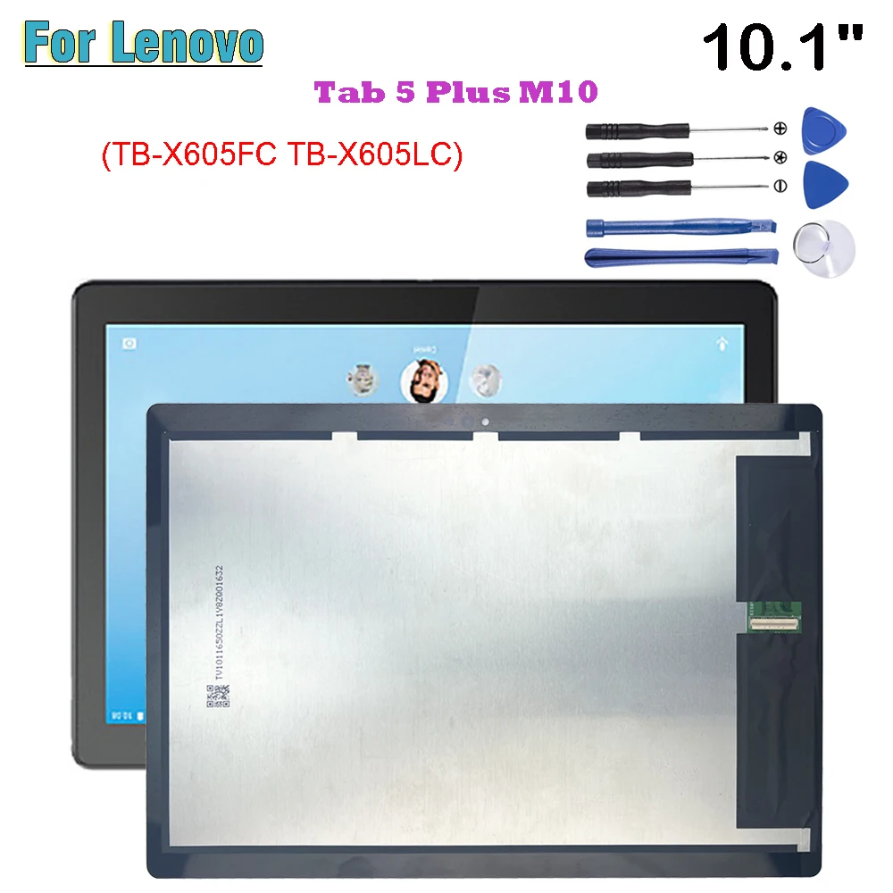 

Для Lenovo Tab 5 Plus M10 TB-X605F TB-X605L TB-X605FC TB-X605LC X605FC X605LC ЖК-дисплей с цифровым преобразователем сенсорного экрана в сборе