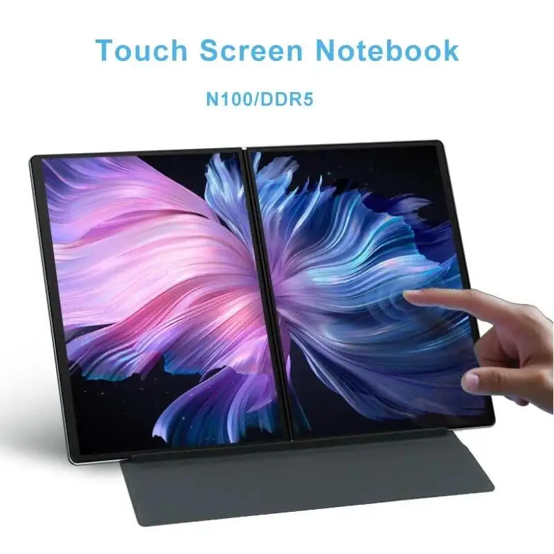 12e Gen Intel N100 Dual Screen Laptop 2*13.5 Inch 2.5K Touchscreen 16G Lpddr5 Windows 11 Notebook Yoga Tablet Pc 2 In 1