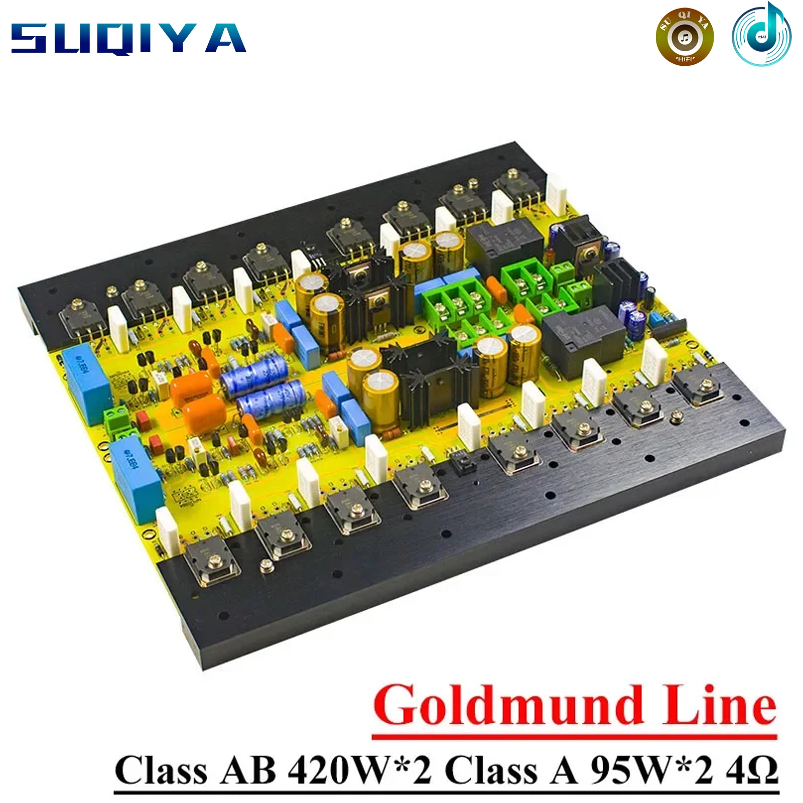 

420w*2 Goldmund Line 2-channel Power Amplifier Board High Power Toshiba Transistor 2SK170 Warm Voice Class A Amplifier Audio