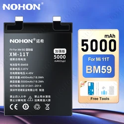 NOHON BM59 5000mAh Battery for Xiaomi 11T Mi 11T Mi11T High Quality Phone Replacement Batteries Fast Shipping