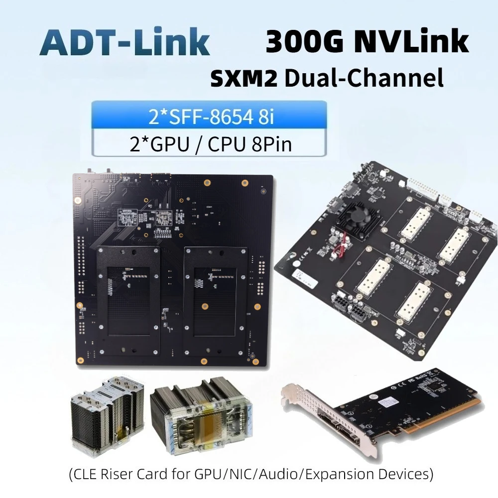 NVIDIA V100 SXM2 Graphics Card 300G Integrated NVlink Lite Dual Card SXM2 Backplane External Kit Plx8749 Aom-sxmv - AI Computing