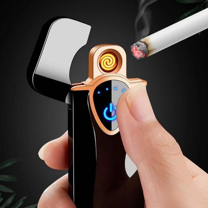 2025 Touch Sensing Mini USB Charging Lighter Charging Personalized Creative Electronic Cigarette Lighter Portable Multi-function