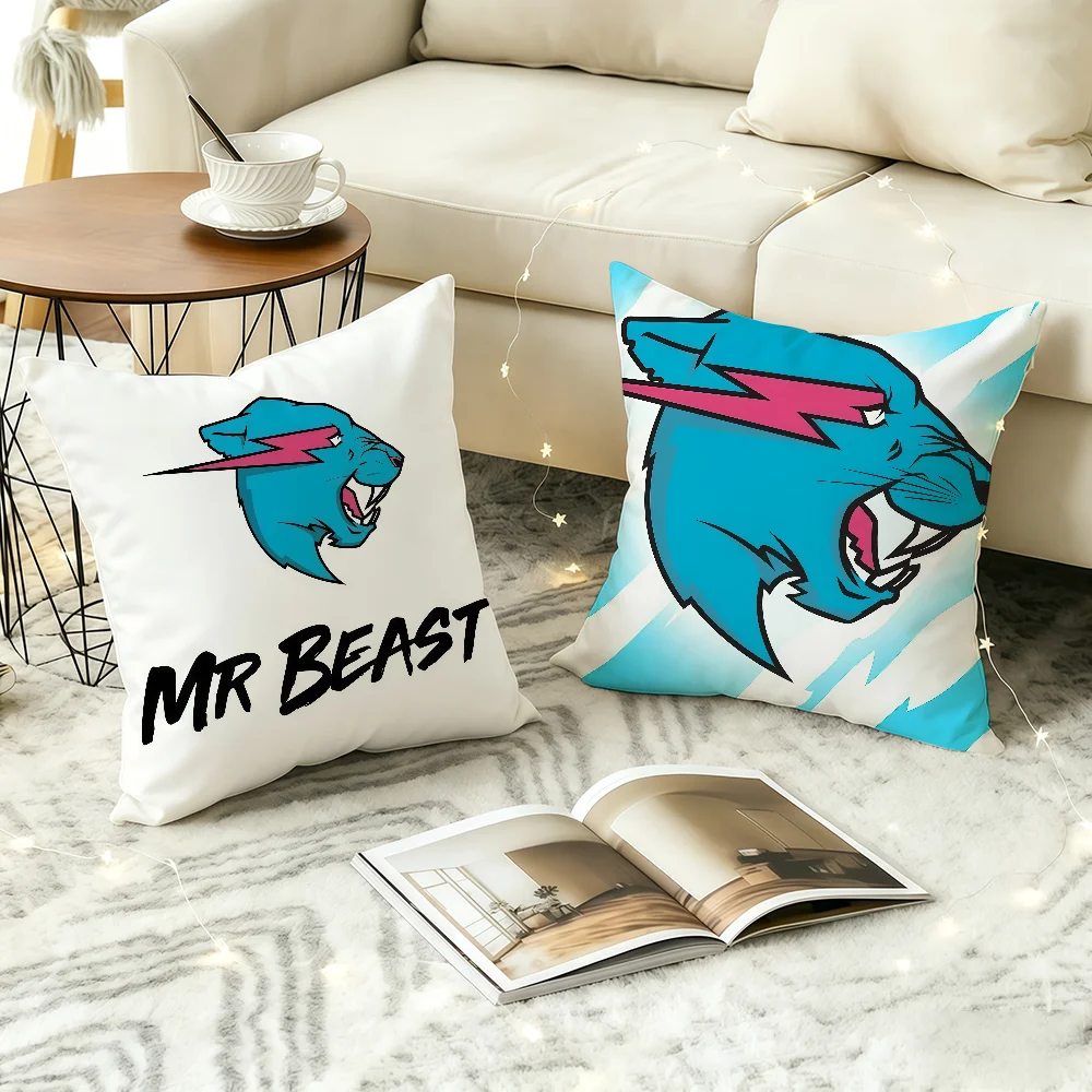 Internet celebrity M-Mr B-Beast cushion cover Comfortable Decorative For Bedroom Living room Dormitory Picnic and Holiday