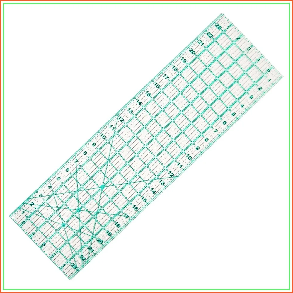 6x24 Acrylic Quilting Ruler, Anti-Slip Sewing Ruler with Clear Lines for Precise Cutting