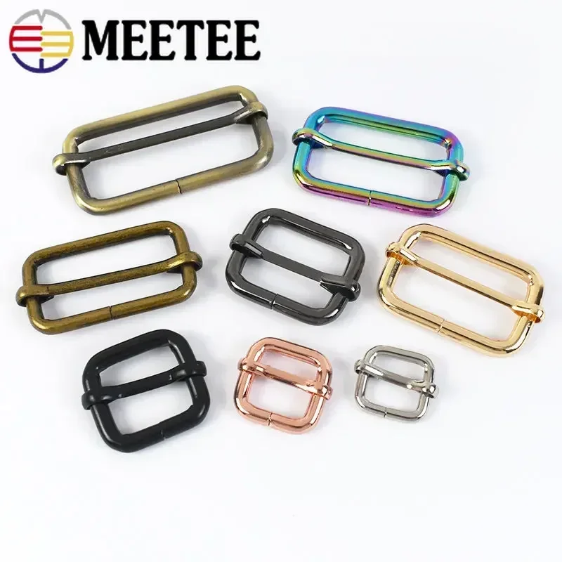 30Pcs 13-50mm Metal Bag Buckles for Strap Webbing Belt Pin Buckle Leather Tri-glides Slider Hook Adjuster Clasp DIY Accessories