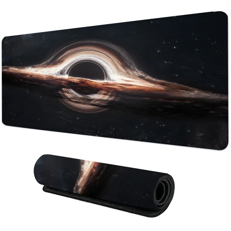لوحة ماوس ذات فتحة سوداء بين النجوم XXL لوحة ماوس للكمبيوتر وسادات لوحة مفاتيح مكتبية حصيرة مكتبية ناعمة سجادة مكتب مفرش طاولة حصير سطح المكتب #2