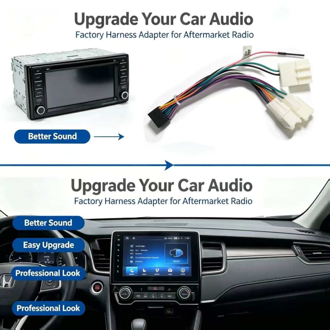 ISO Wiring Harness Adapter Car Radio Stereo Power Cable for Toyota Corolla Camry RAV4 Yaris Aftermarket Player Plug