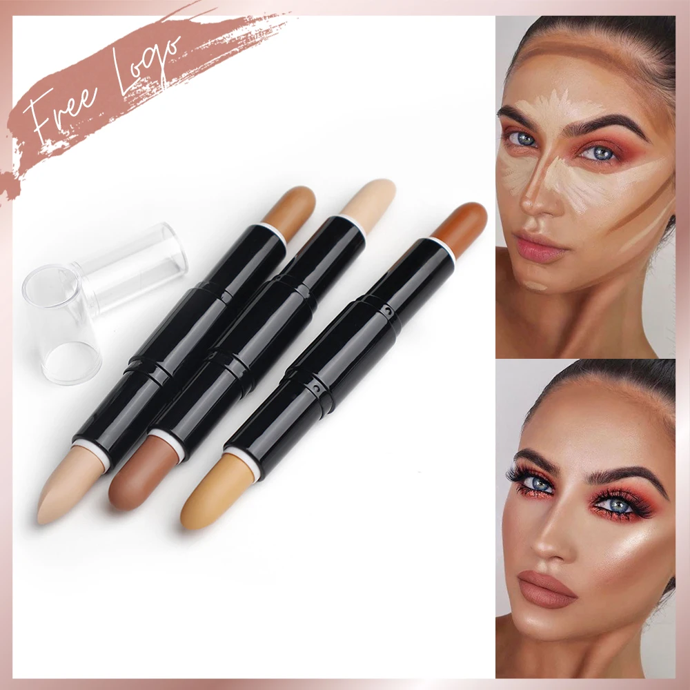 

Concealer Highlight Stick Private Label 3D Contouring Pen Contour Double-end Eraser Pen Face Perfect Concealing Blemish Makeup