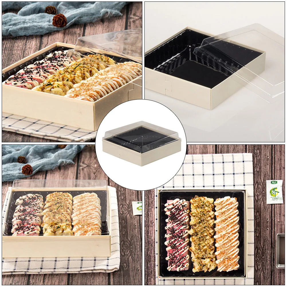 

5pcs Sushi Takeout Box Foldable Bento Container For Lunch Desserts Sashimi Portable Food Storage Japanese Style Meal Box