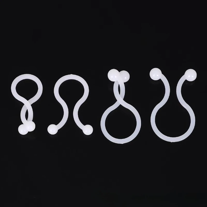 100Pcs Twist Lock Cable Tie Plastic Nylon Cable Wire Ball U Fixing Organizer Holder Crimping Clip Clamp Ring Reusable Twist Tie
