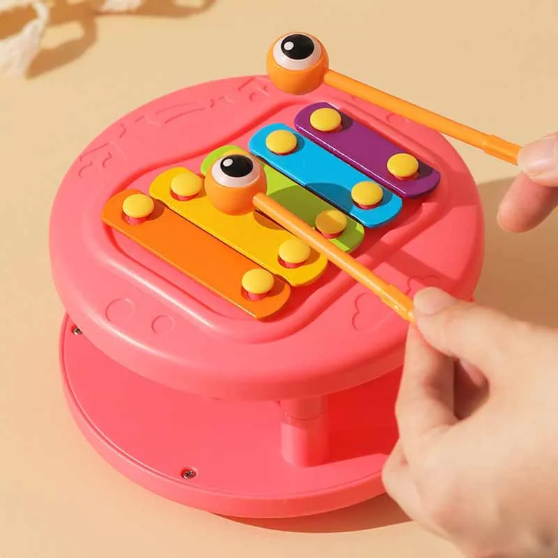 Kinderen Trekken String Schattige Slak Katapult Auto Multifunctionele Puzzel Percussie Instrument Dier Trekkoord Glijdende Auto Peuter Speelgoed