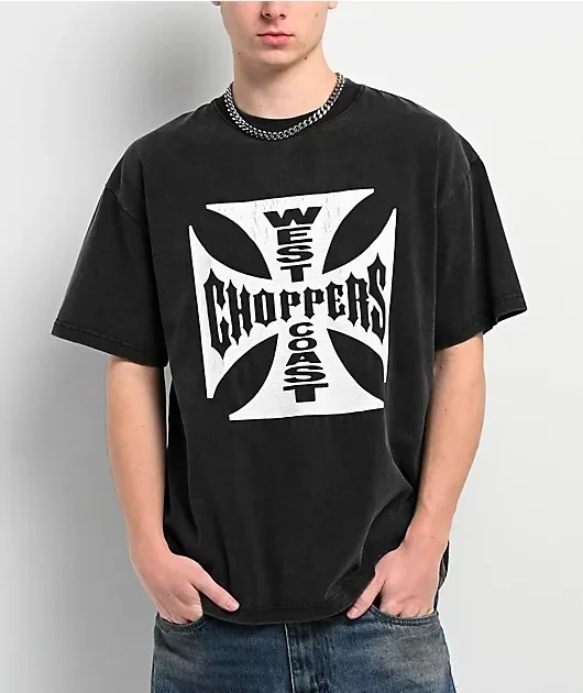 Grim Reaper West Coast Choppers Street Trend Brands Graphic T-Shirt Cotton Men Women Streetwear Tee