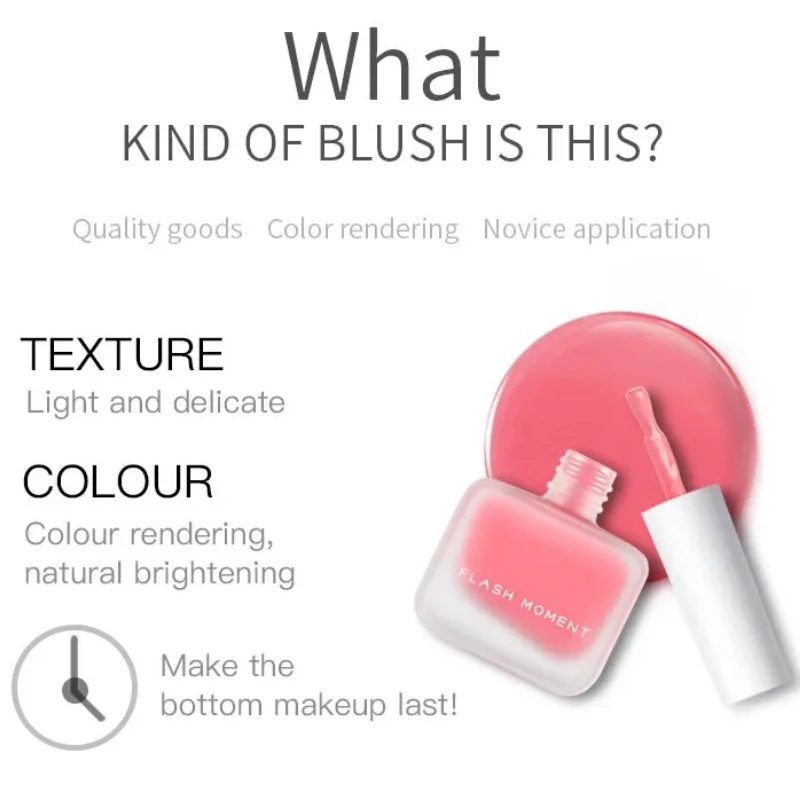 Darmowa Wysyłka Nawilżający Płynny Róż do Policzków Wodoodporny Naturalny Rozświetlający Konturowanie Makijaż Efekt Efektownej Koloryzacji Pigment do Twarzy Róż Nowość