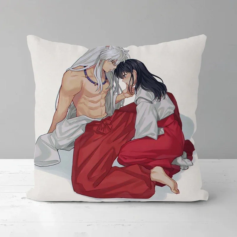 

Anime Pillow Cover Inuyasha Decorative Pillows for Bed Double-sided Printing Cushion Covers Pillowcase Short Plush Cushions Sofa