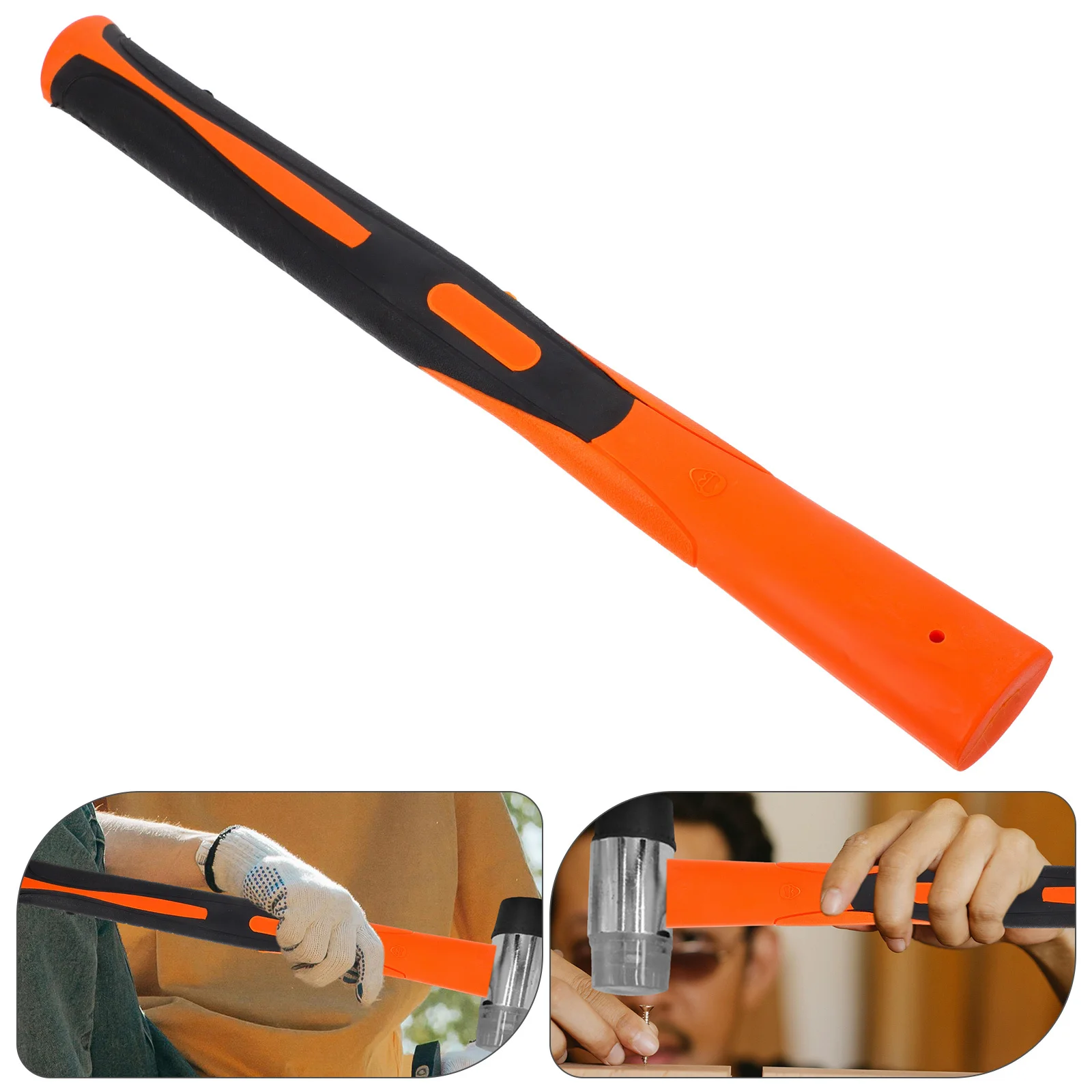 

Rubber Hammer Handle Replacement Black Orange Shockproof Anti-Slip Grip Tool Suitable for Home and Garden Use Hammer Grip Handle