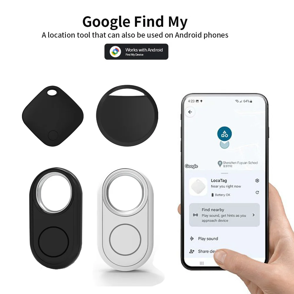 

Bluetooth-трекер Android-устройство, Идентификаторы работают с помощью приложения Google Find My Device (только для Android), для планшетов, на открытом воздухе, путешествий
