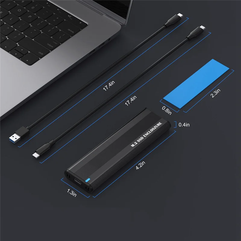 กล่องใส่ SSD รุ่น HJ-M2 รองรับ NVME SATA แบบ Dual Protocol M.2 เป็น USB Type C 3.1 สำหรับ SSD NVME PCIE NGFF SATA