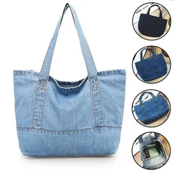 Fashion Washed Denim Women's Shoulder Bag Handbag Casual Denim Tote Bag Portable Bag Purse Sling Bag