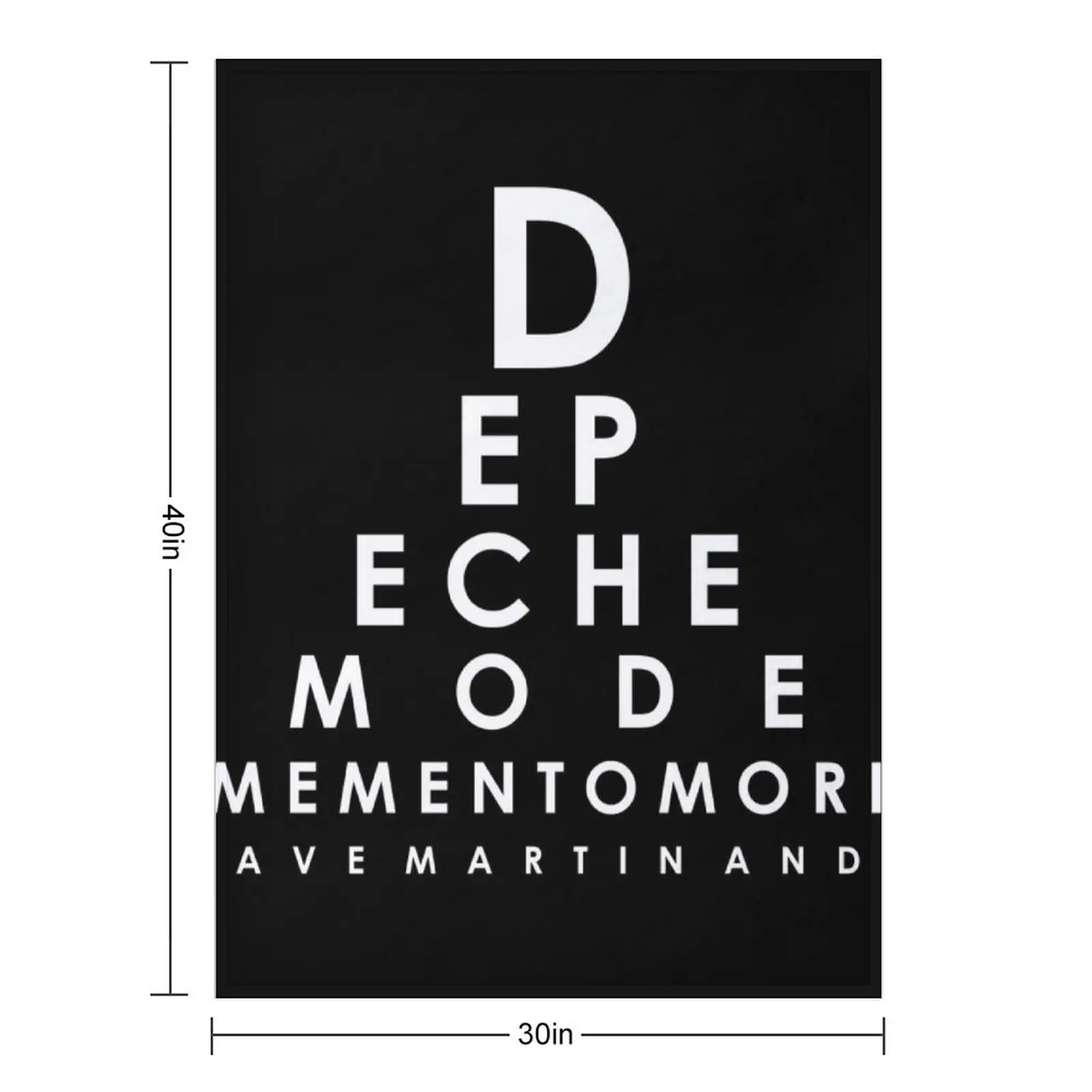 Eye Chart, Memento Mori Mode, memento mode, mori mode, mode tour world tour world tour 202 Throw Blanket Quilt Moving Blankets