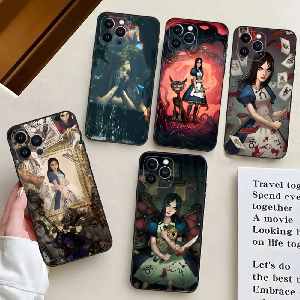 Alice Madness Returns Game  Phone Case For iPhone 15,14,13,12,11,Plus,Pro Max,XS,X,XR,SE,Mini,8,7 Soft Silicone Cover