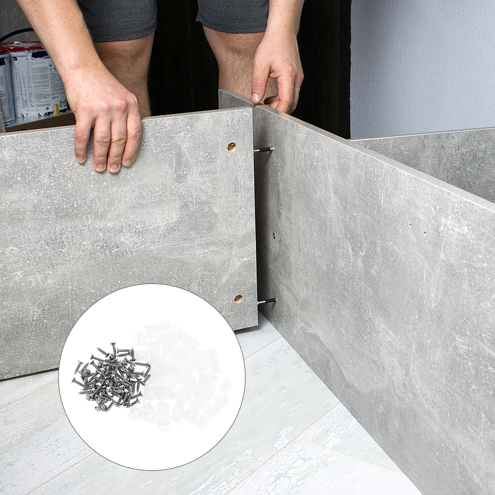 120 set Corner Gusset Bracket Plastic Angle Brackets For Cabinet Shelf Adjustable Fastener Connector Support Bracket Hardware