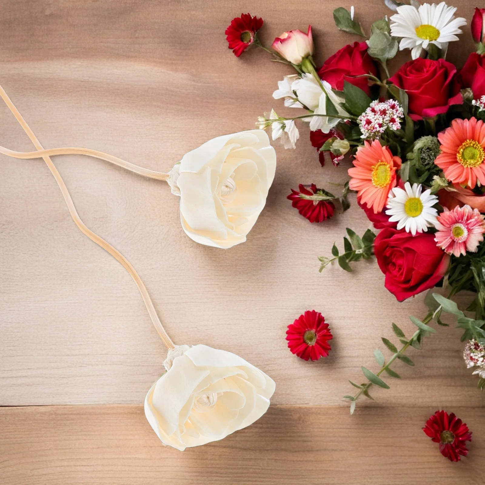 

8Pcs Aromatherapy Rattan Flower Sticks Essential Oil Diffuser Fragrance Sticks Natural Scent Home Bedroom Aroma Rattans