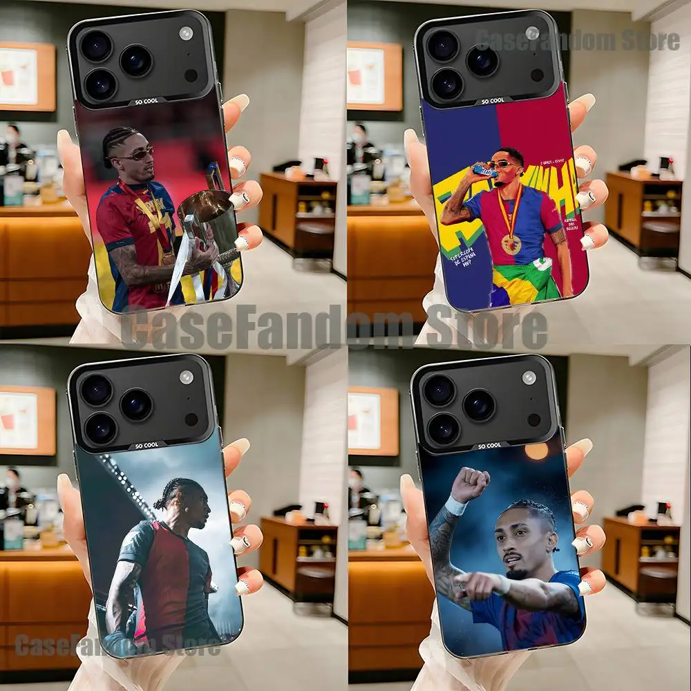 

B-Brazil R-Raphinhas 11 Football For iPhone 17,16,15,14,13,12,11,Pro,MAX,Plus Black Shockproof Candy Matte Cover