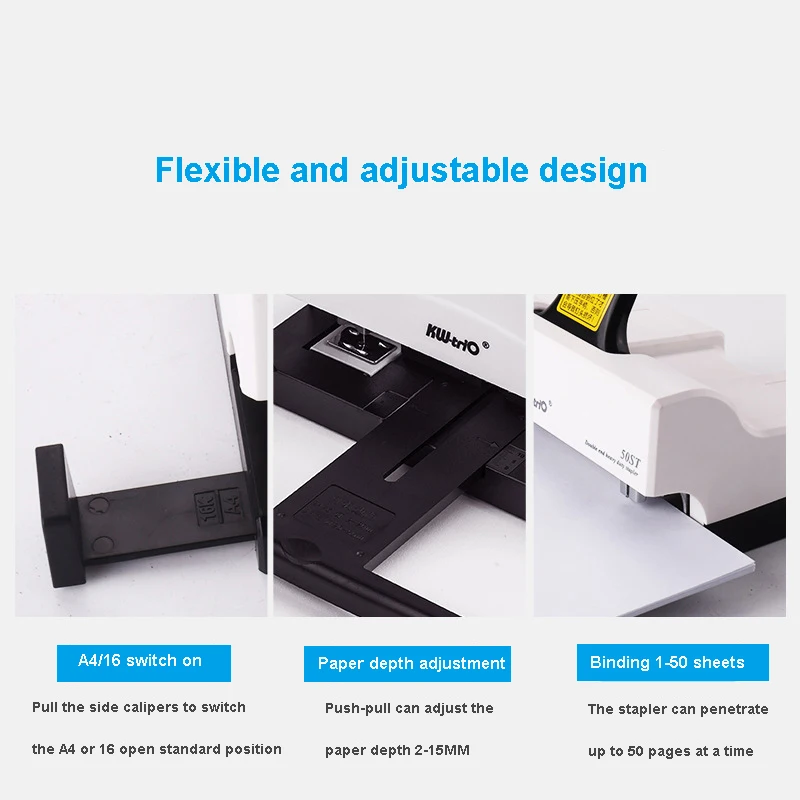 Double Head Stapler Manual Stitcher Stapler Flat Nail Stitch Stapler Binding Machine Labour-saving