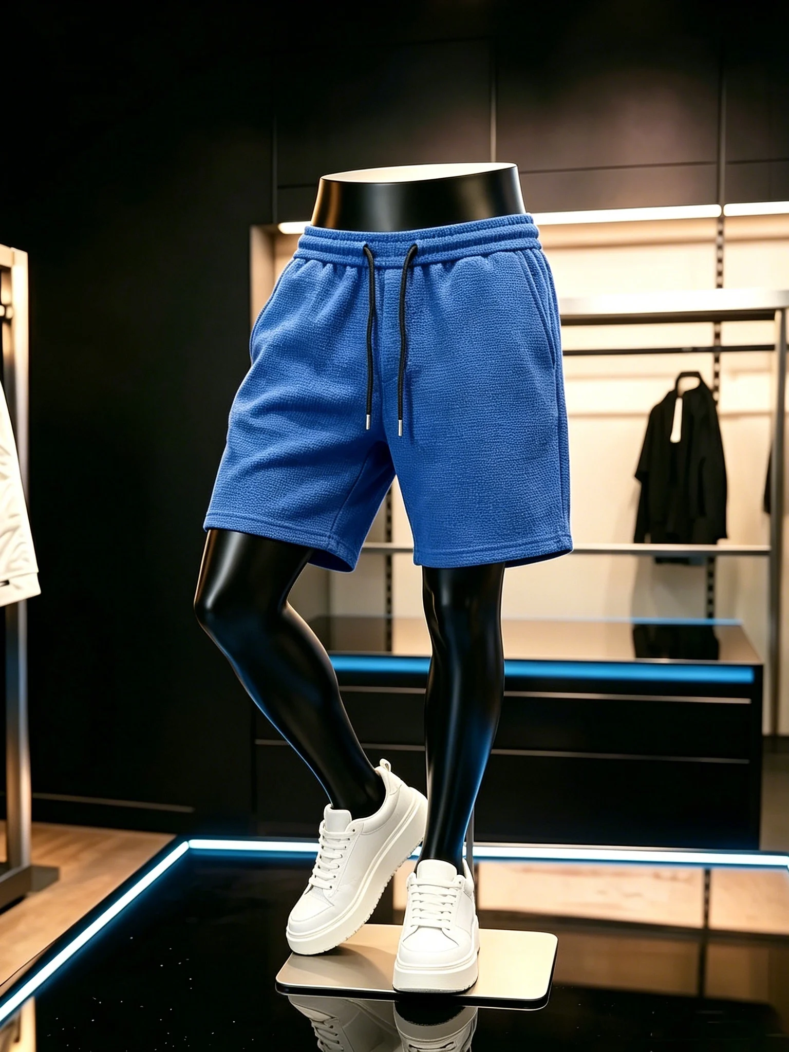 Klein Blue Thin Breathable Beach Pants Men's Summer OOTD Dopamine Pants Couple's Matching High-End Feeling Mid-Length Shorts