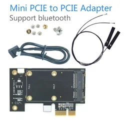 Mini PCI-Express to PCIE X1 for Mini PCI-E Wifi Adapter desktop converter Dual-Band Support Bluetooth for 7260AC 5100 wifi card