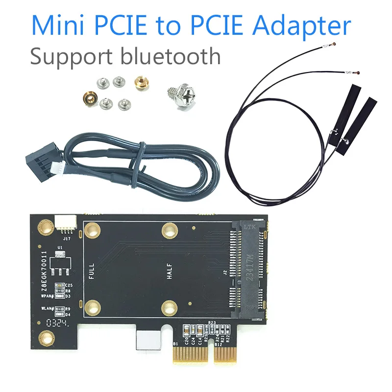 Mini PCI-Express to PCIE X1 for Mini PCI-E Wifi Adapter desktop converter Dual-Band Support Bluetooth for 7260AC 5100 wifi card