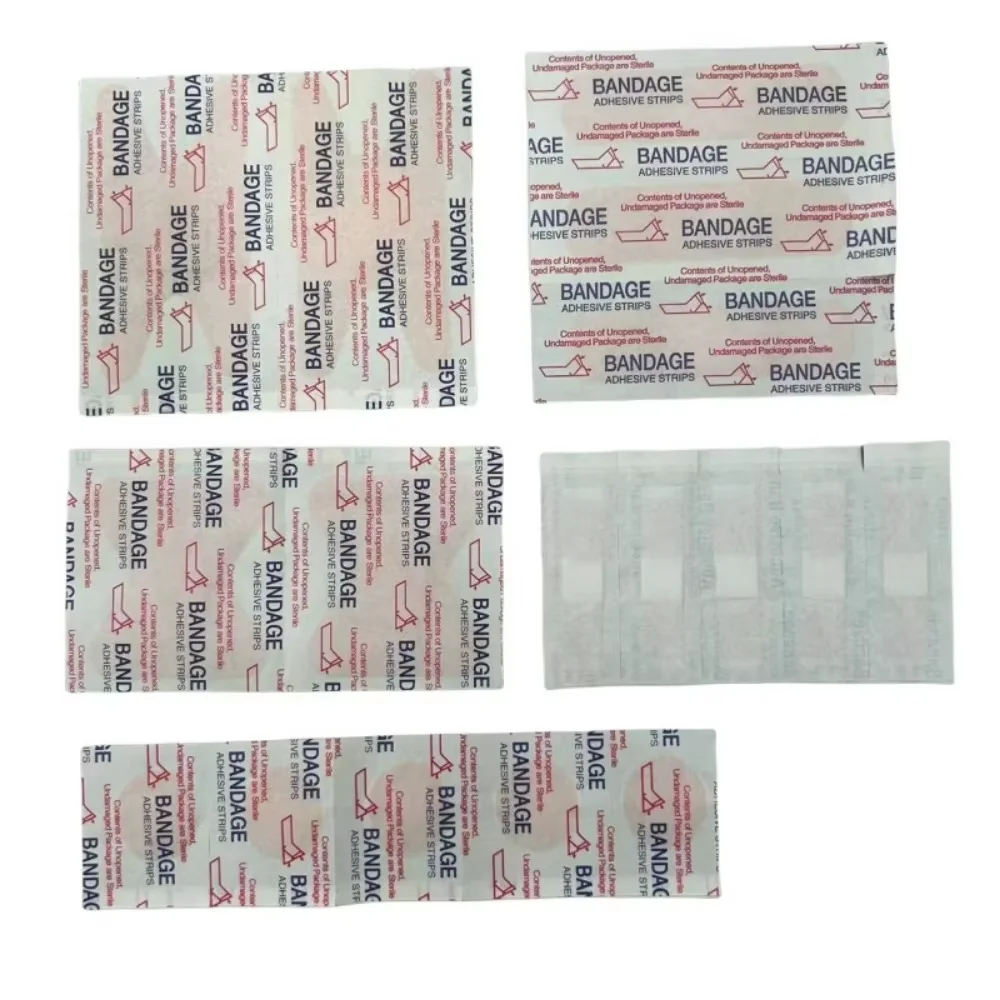 100Pcs Multi Size Adhesive Bandage Patch Irregular Tape Waterproof Wound Plaster Surgical Basics Knuckle Finger Tip Wound Strips