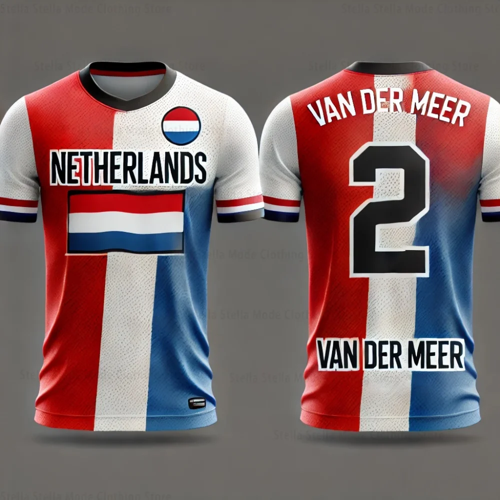 

Men Women Kids 2025 July New Netherlands Summer T-Shirts Eco Friendly Organic Cotton Tees With Delft Blue Patterns
