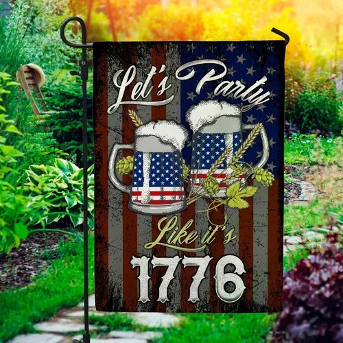 4th of July Party Like It’s 1776 American Funny Drinking Beer Flag Graden Flag XXH LLP LLX uui