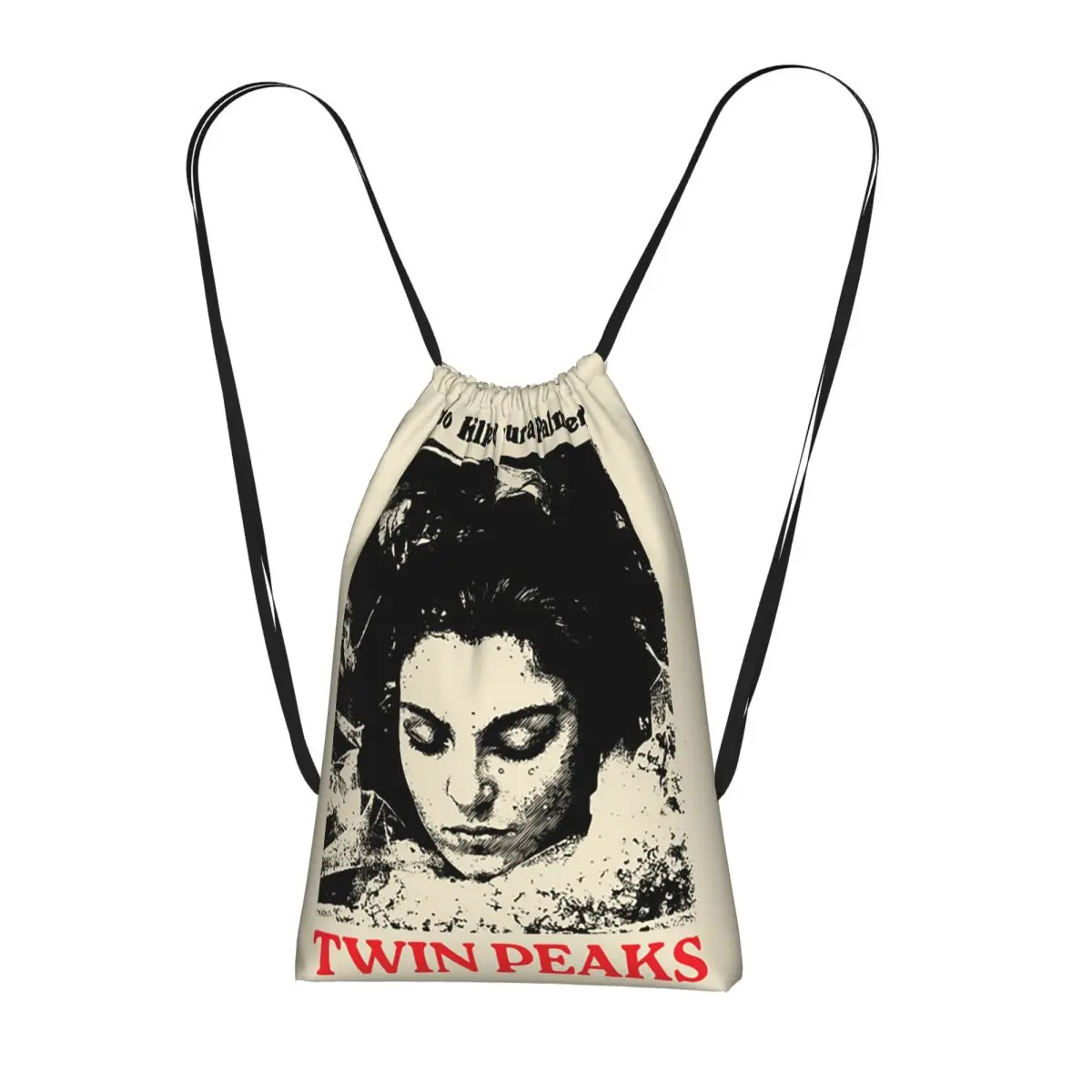 Twin Peaks Movie Who Killed Laura Palmer Drawstring Backpack hiking cycling Bag Lightweight Storage Drawstring Bag for Men Women
