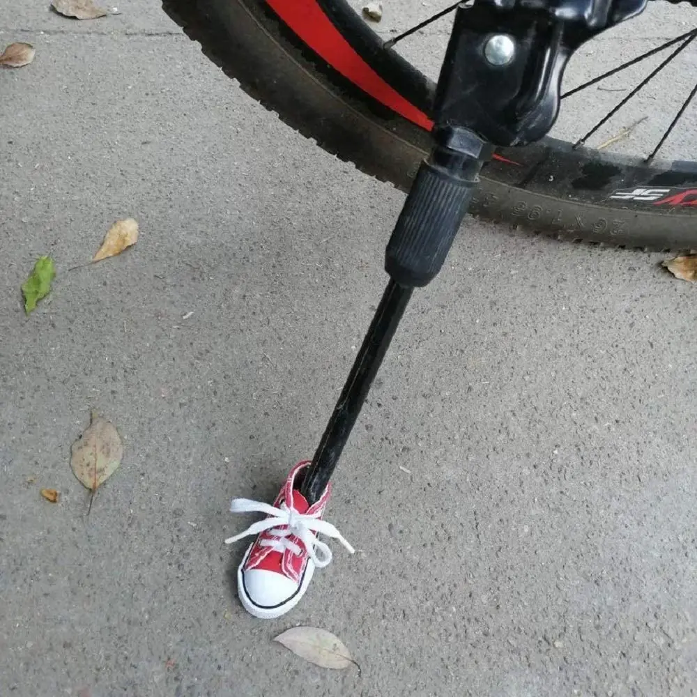 Motorcycle Side Stand Funny Cute Mini Shoe Foot Support Motor Bicycle Kickstand Tripod  Motor /Bike Kickstand Mini Canvas Shoes