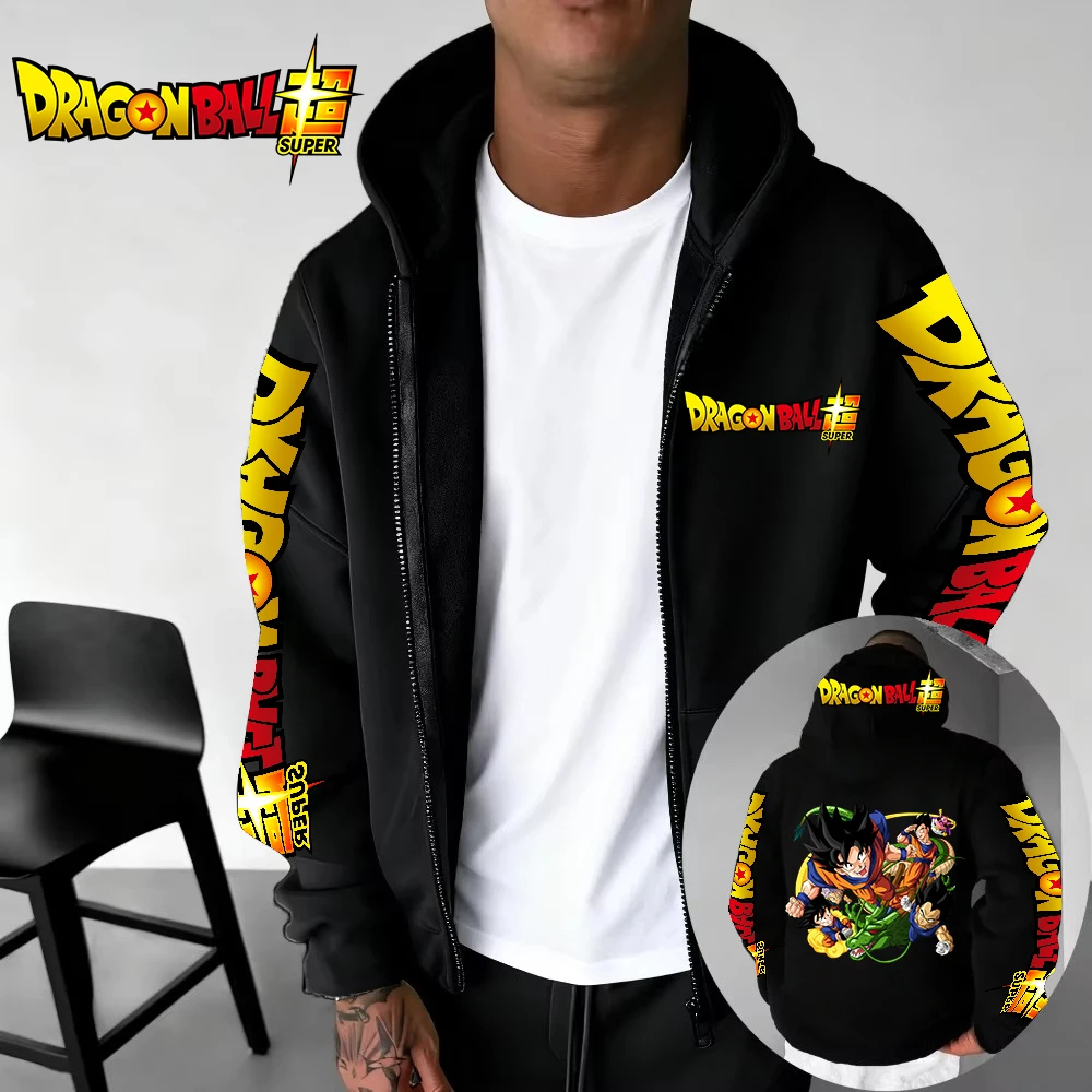 

2025 Autumn/Winter Printed Pure Cotton Casual Zip-up Hoodie Dragon Ball Series Anime Zip-up Hoodie Japanese-style Anime
