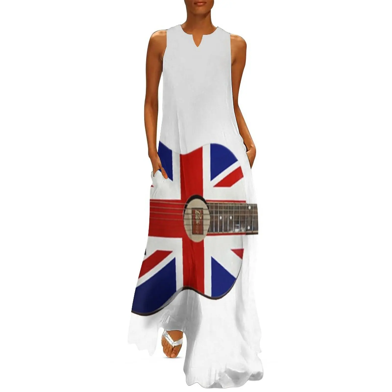 

Union Jack Guitar Long Dress Elegant gowns african dresses for woman