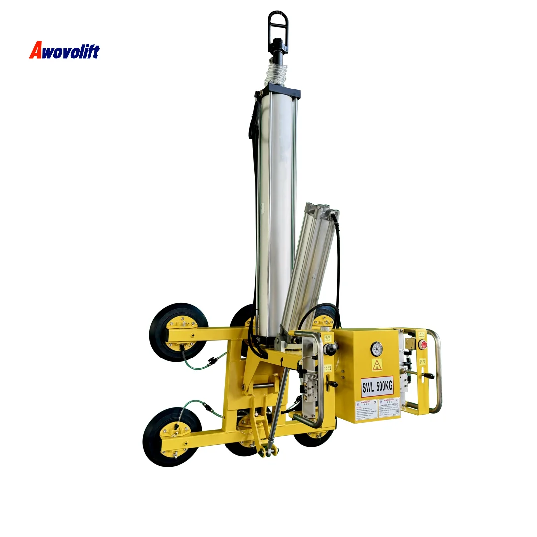 Awovolift Customized Glass Pneumatic Vacuum Lifter Turnover and Rotation Function Lifting Equipment Suction Crane loading 450kg