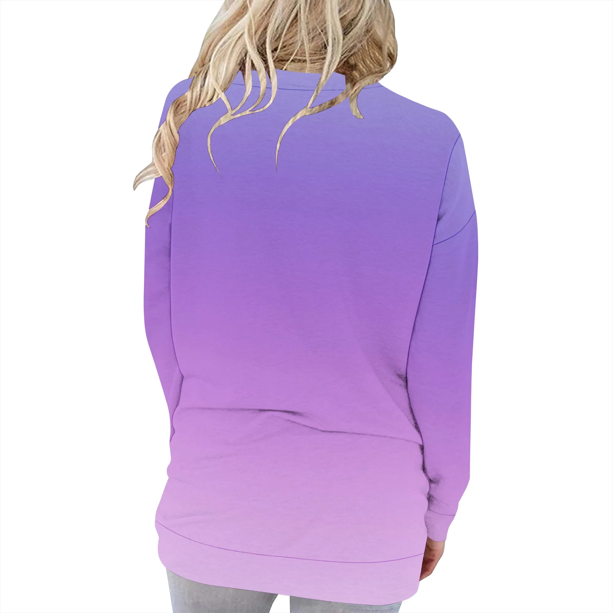 Moletons femininos com gola redonda e ajuste solto para mulheres camisas de manga comprida pulôver