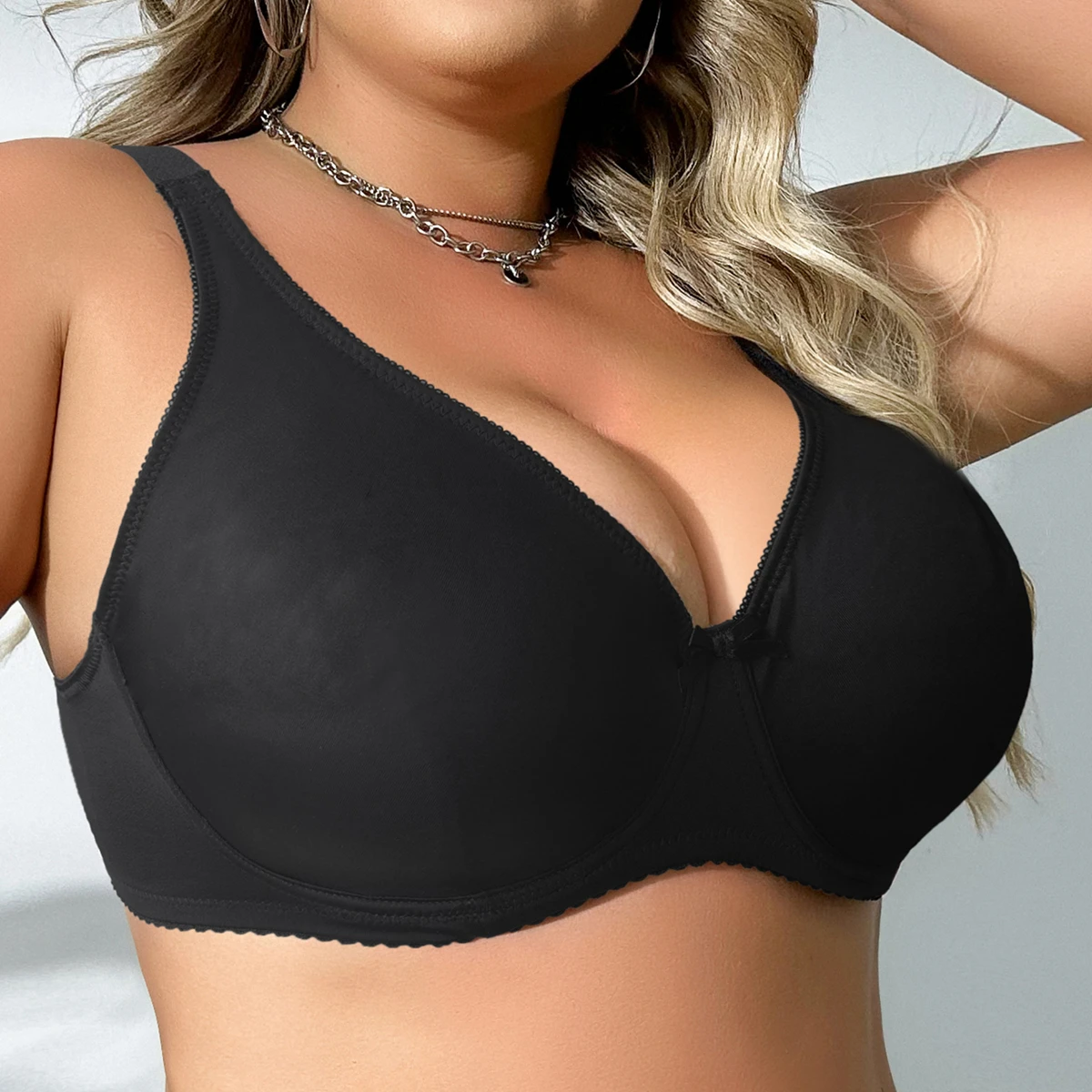 Beauwear Underwire Bra for Big Breast Female Solid Color Plus Size Bras for Women Thin Unlined Underwear 38C-44C 38D-48D-3069