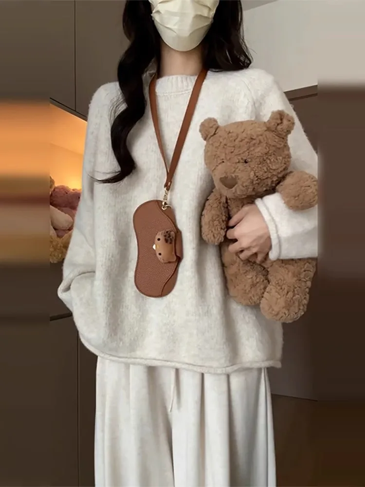 

Sweaters Jumpers Pullovers Women Green Knitted Fair Isle Appliqued Regular Garden Nature Floral Fur Collar Flower Pretty Leisure