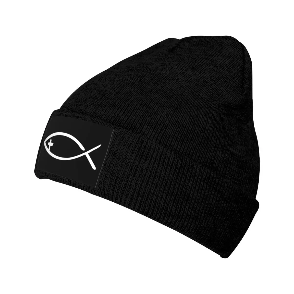 Jesus Cross Fish Skullies Beanies Caps Unisex Winter Warm Knit Hat Women Men Cool Adult Christian Bonnet Hats Outdoor Ski Cap